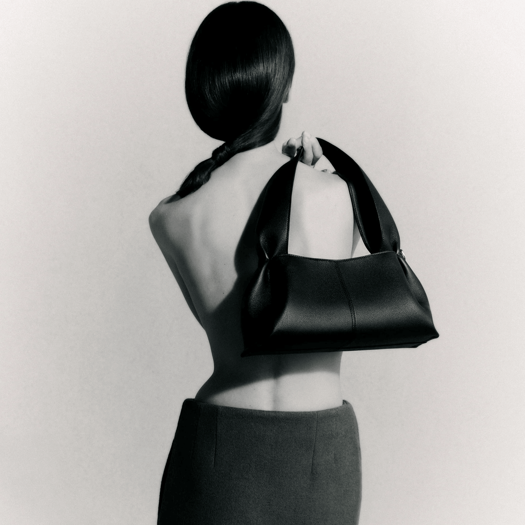Minimalist Black Shoulder Bag
