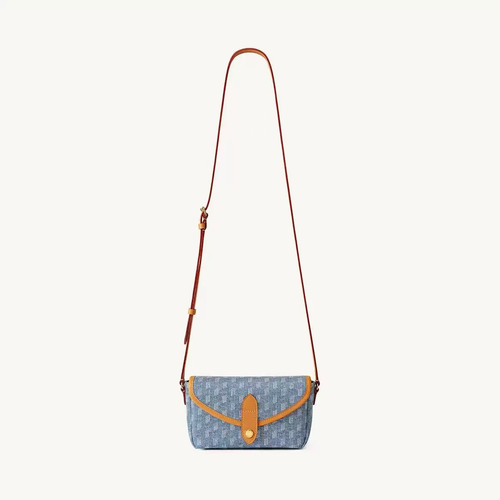 Blue Denim Mini Crossbody Bag for Women