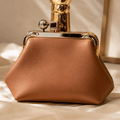 Vintage-Inspired Leather Clutch Bag