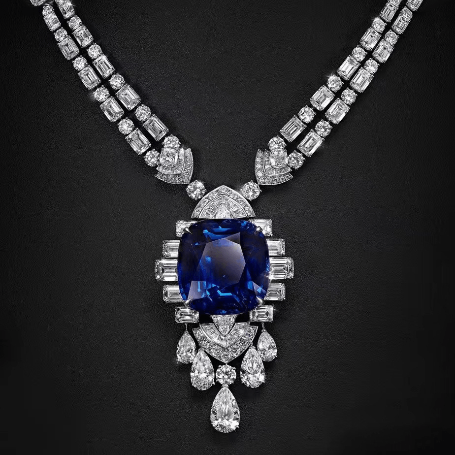 Royal Sapphire Luxe Statement Necklace