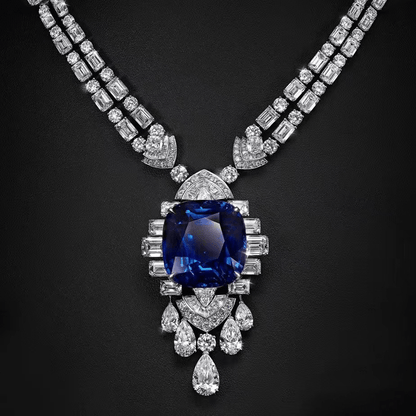 Royal Sapphire Luxe Statement Necklace