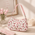 Pink Cute Print Mini Shoulder Bag for Women