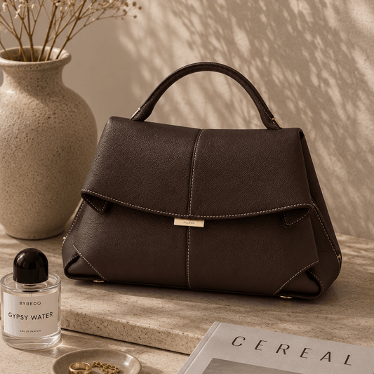 Chocolate Brown Leather Handbag