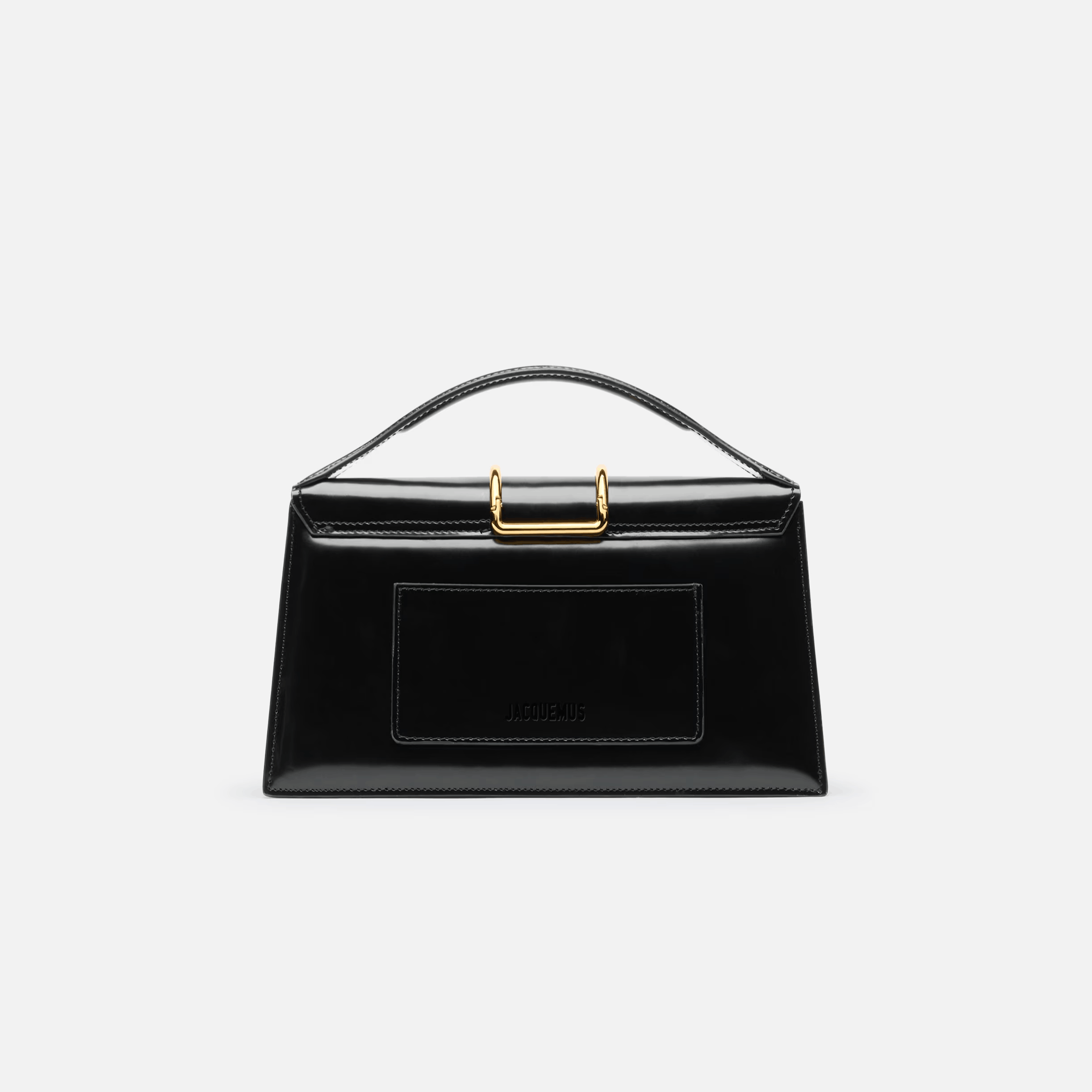 Elegant Black Leather Top Handle Bag