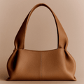 Minimalist Brown Leather Shoulder Bag