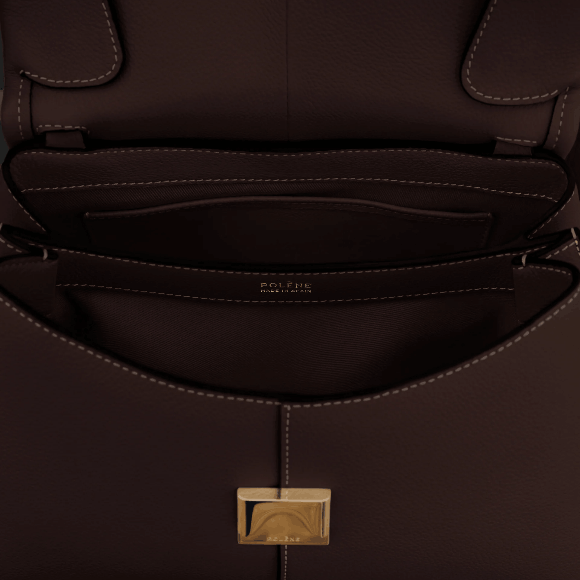 Chocolate Brown Leather Handbag