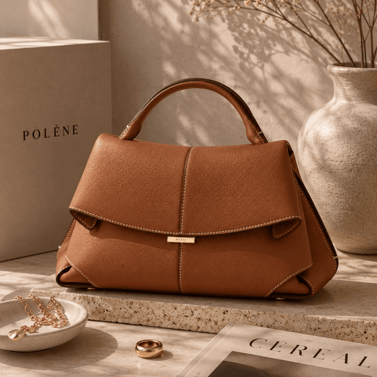 Elegant Leather Top Handle Bag