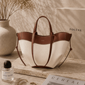 Canvas Leather Tote Bag