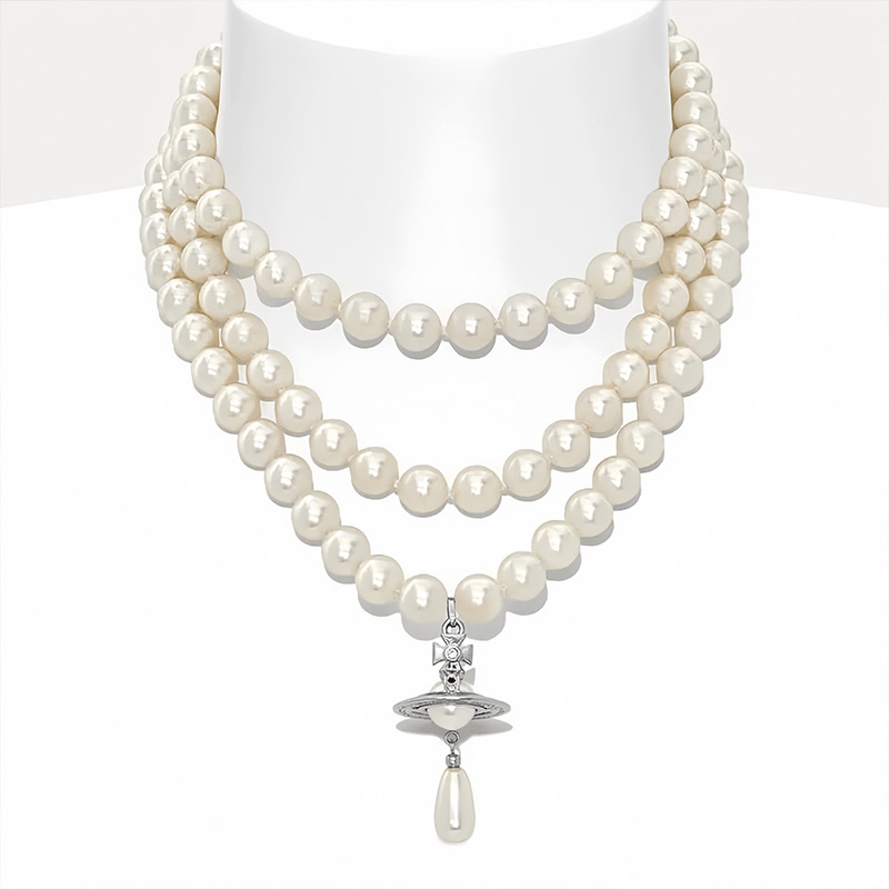 Pearl Layered Pendant Necklace
