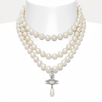 Pearl Layered Pendant Necklace