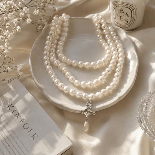Pearl Layered Pendant Necklace